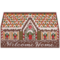 Natura Gingerbread House Welcome Coir Doormat with Non-Slip Backing