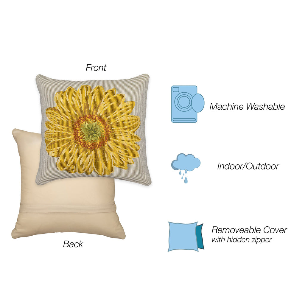 Marina Flower Indoor Outdoor Pillow