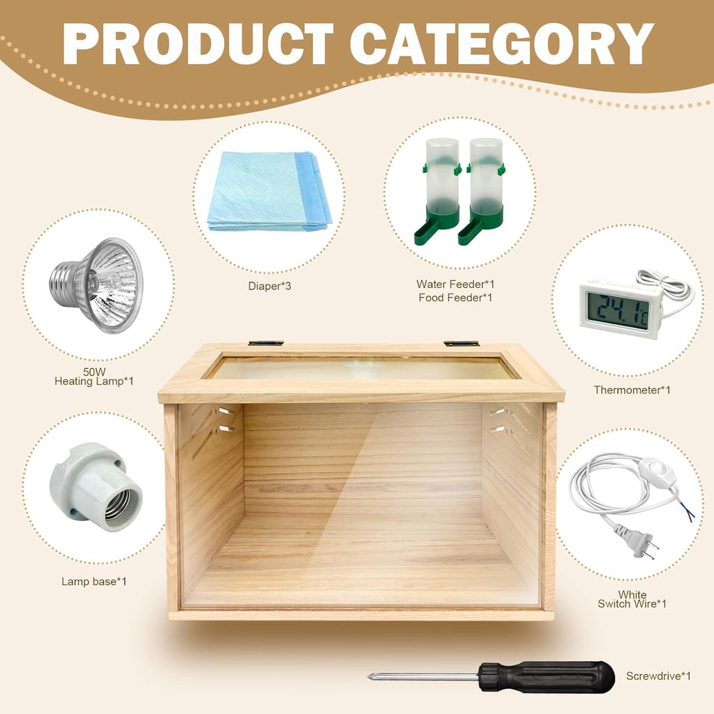 Chicken brooder Box, 15.7 X 12 X 12 inches Z326