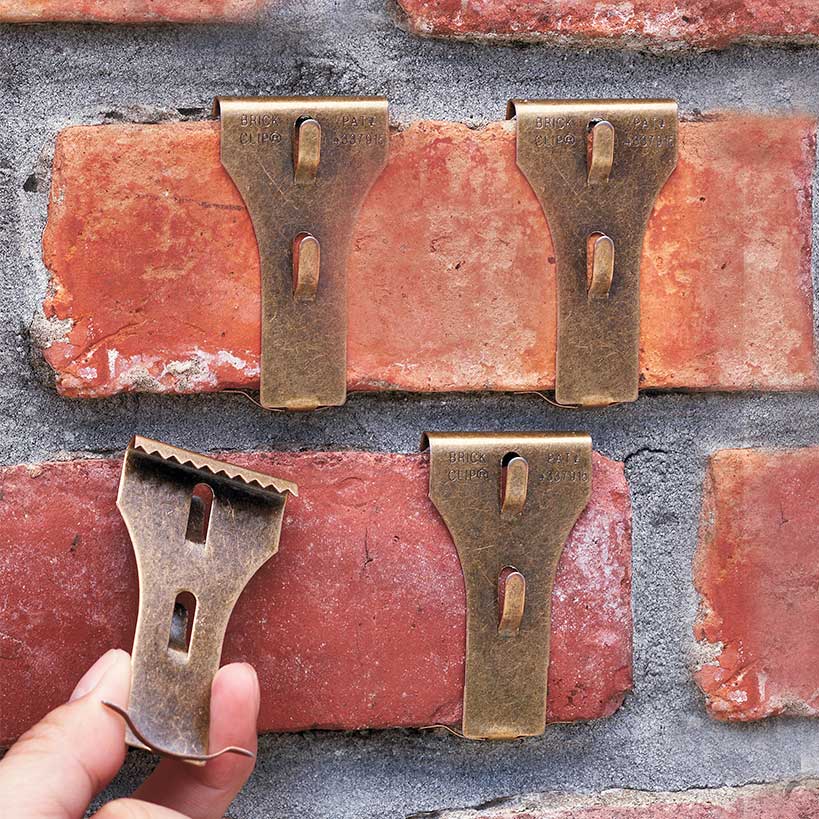 Brick or Siding Clips-Secure, Repositionable, for Indoor/Outdoor Use