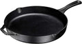 Red Enameled 12 inch Non-Stick Cast Iron Skillet W418