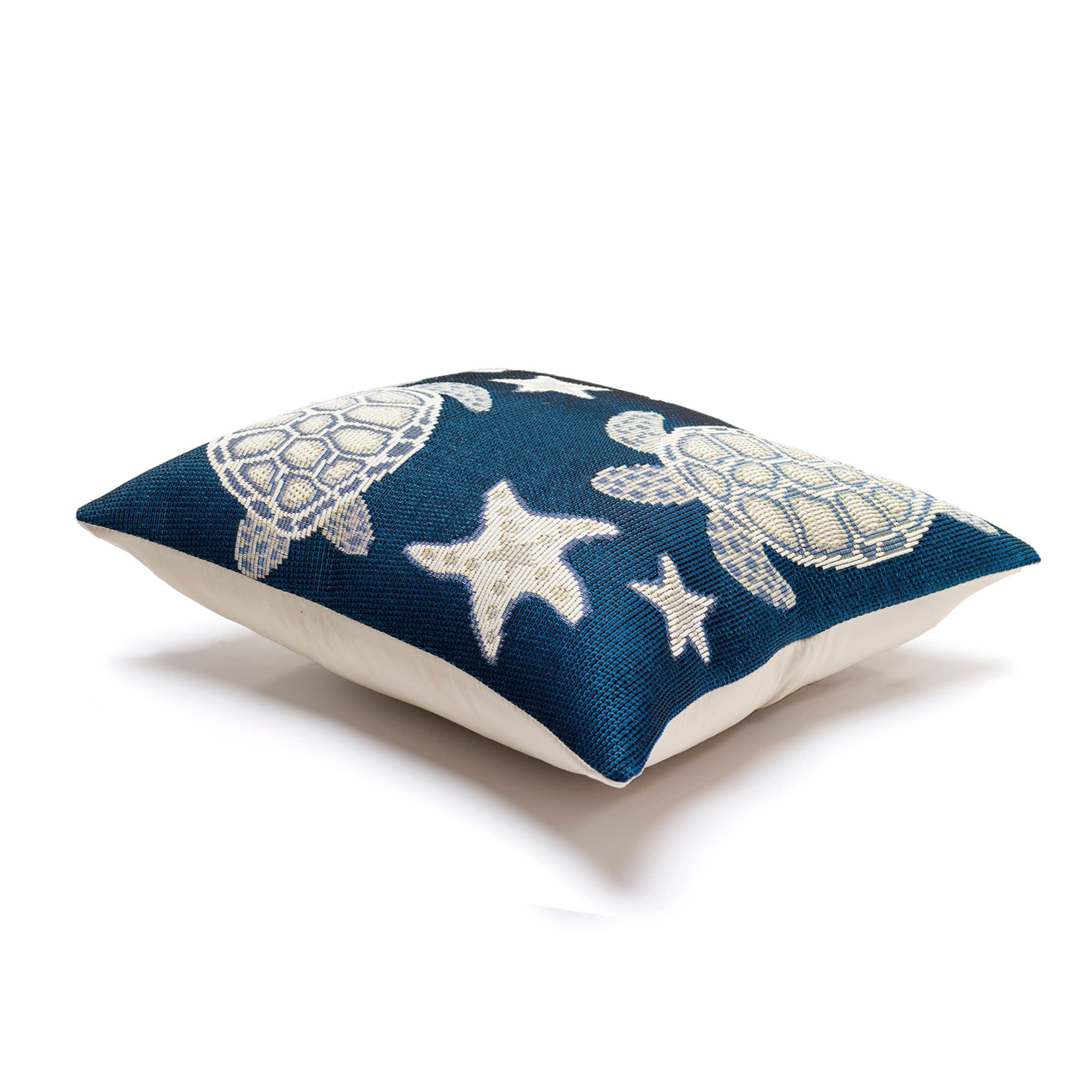 Marina Turtle And Stars Indoor Outdoor Throw Pillow