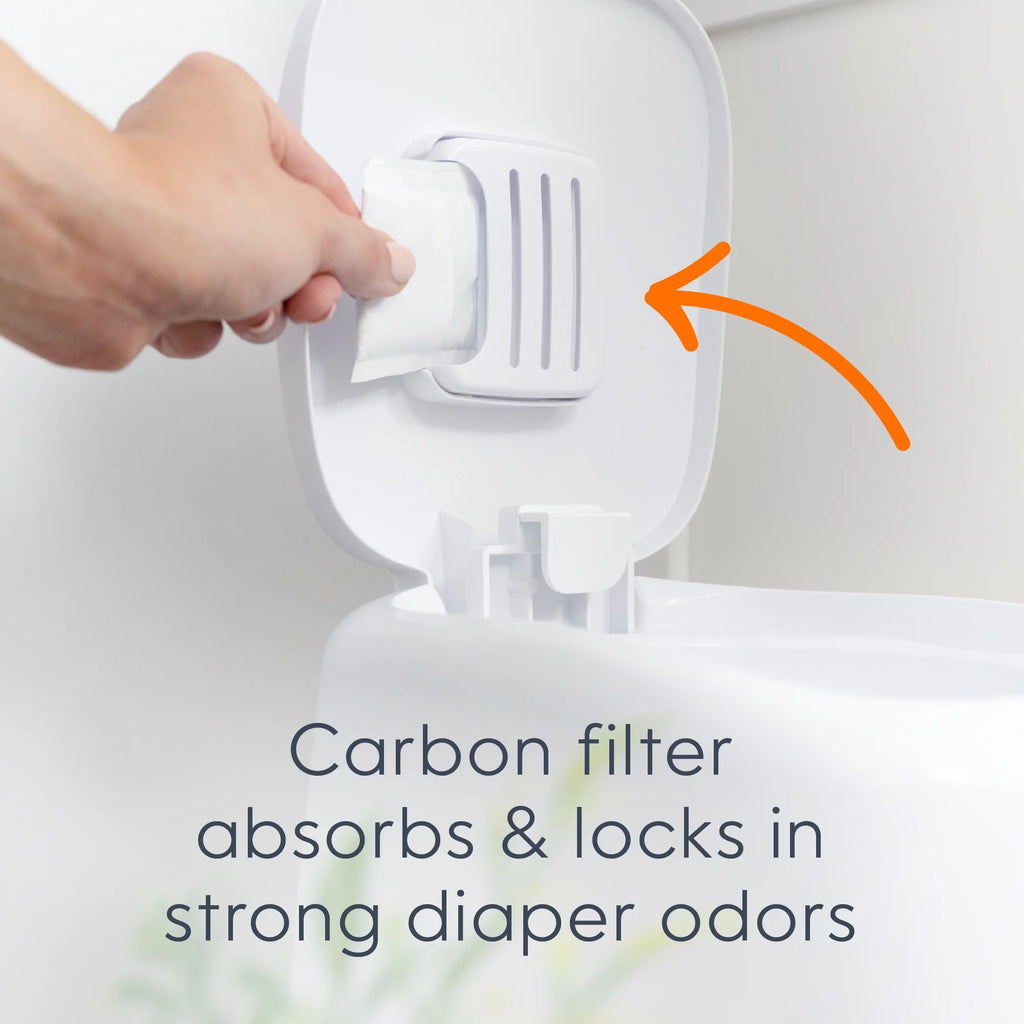White Diaper Pail with Refill and Filter Z8278