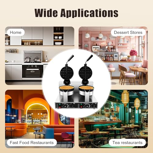 2400W Double-Head Non-Stick Belgian Waffle Maker T3963
