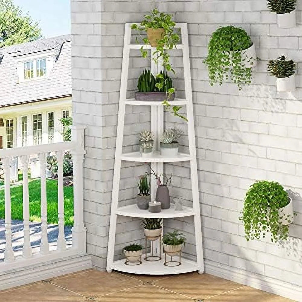 Gold 5 Tier Corner Bookshelf E455