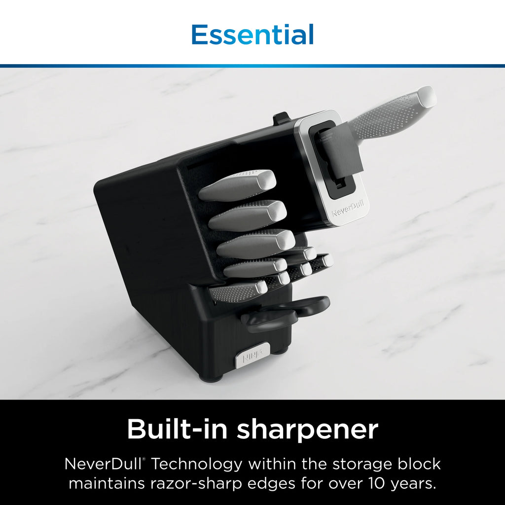 12-Piece Stainless Steel Knife System with Built-in Sharpener V2021