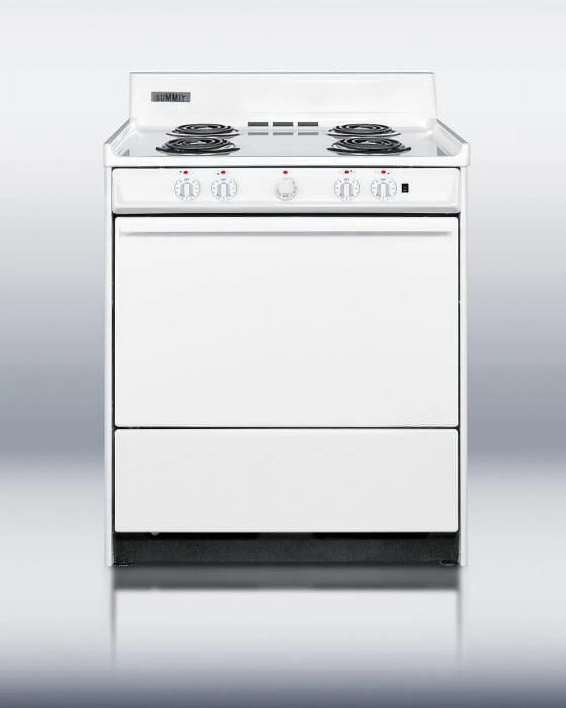 30" Freestanding Electric Range with 4 Burners 3.6 Cu. Ft. Capacity Manual Clean Storage Drawer Porcelain Oven in White E813