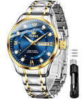 Gold Stainless Steel Quartz Dress Watch U5319