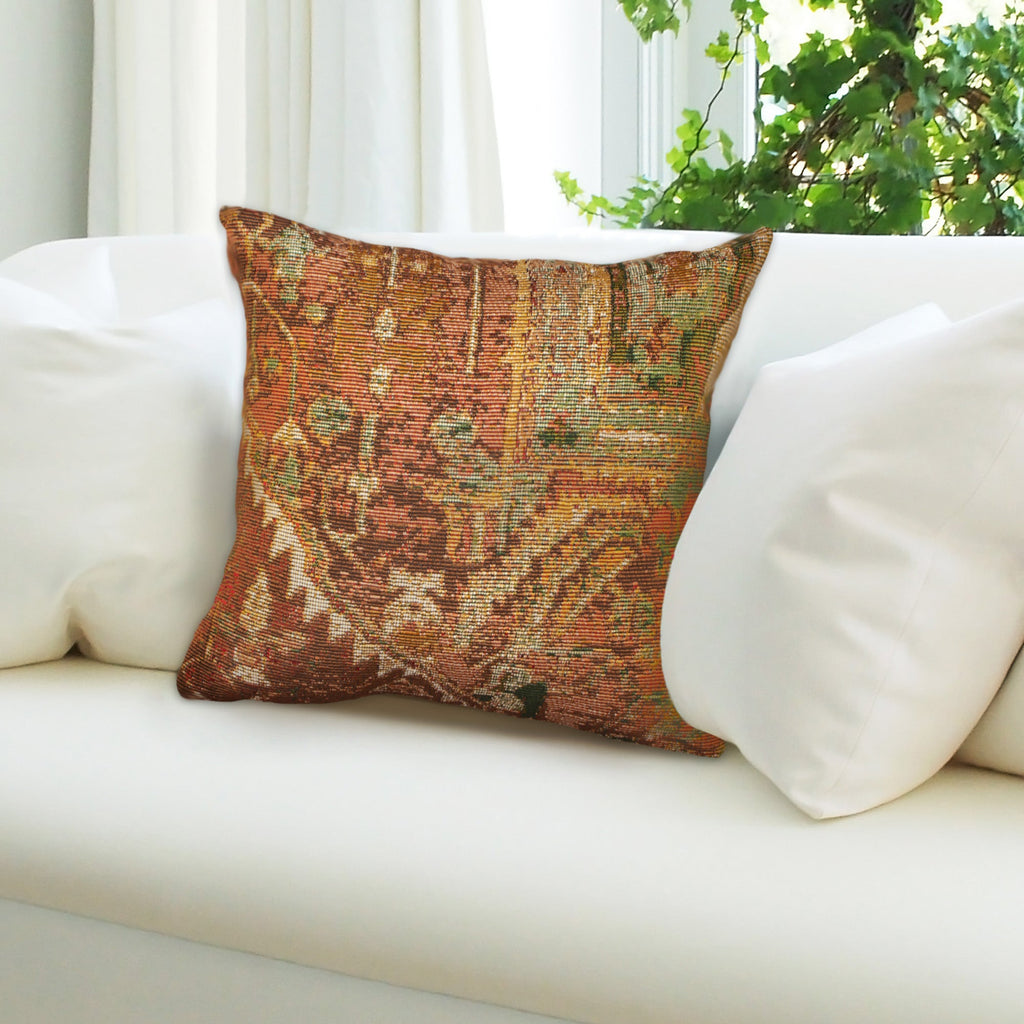 Marina Heriz Indoor Outdoor Throw Pillow