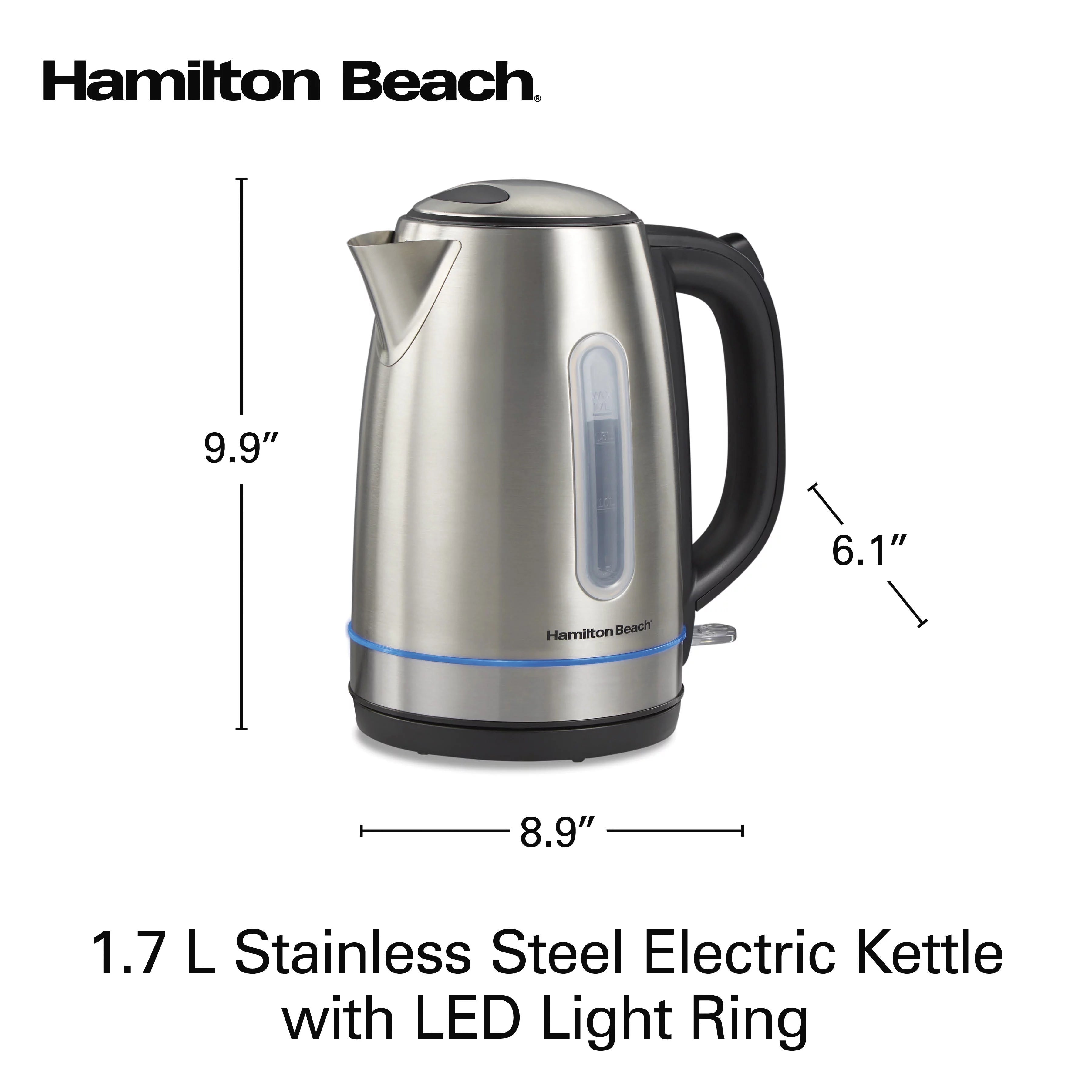 Stainless Steel Electric Kettle, 1.7 Liter Capacity L8893