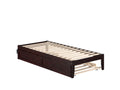 Espresso Twin XL Wood Platform Bed Frame with Trundle R6104