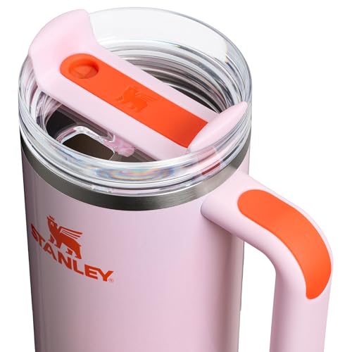 30 oz Insulated Stainless Steel Tumbler with Handle and Straw P35977