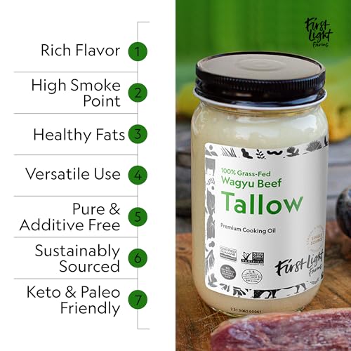 Wagyu Beef Tallow, 14oz Glass Jar B66453