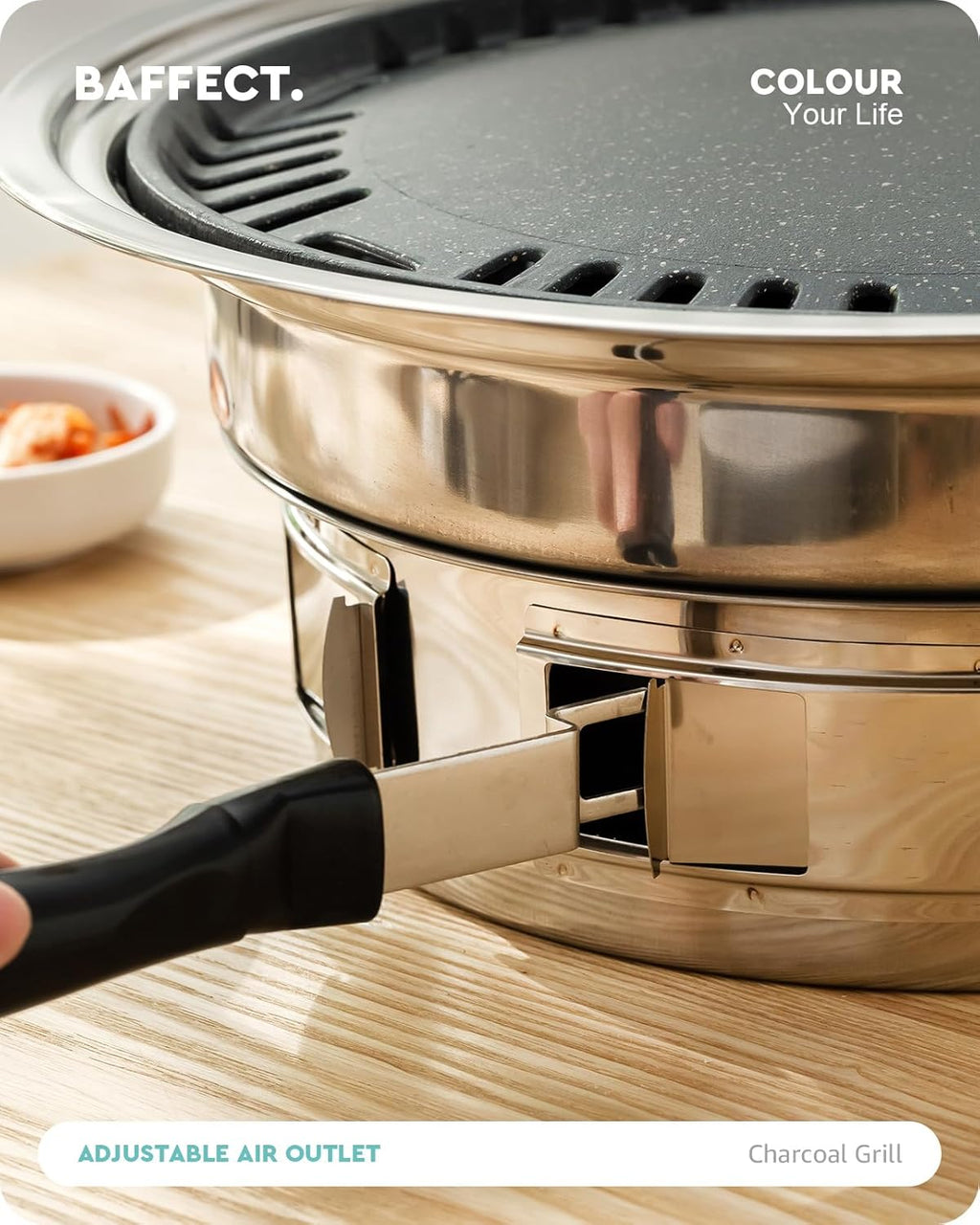 13.7 inch Non-stick Stainless Steel Charcoal Grill O890