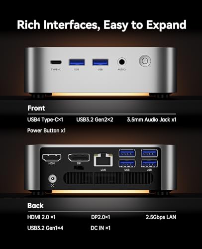 Mini Gaming PC AMD Ryzen 7 6800H 16GB DDR5 512GB SSD T1561