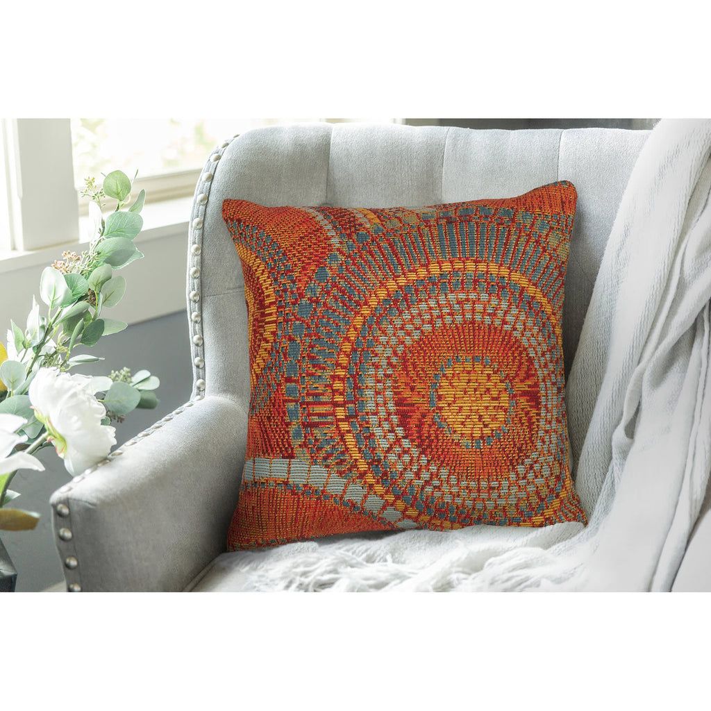 Marina Circles Indoor Outdoor Throw Pillow