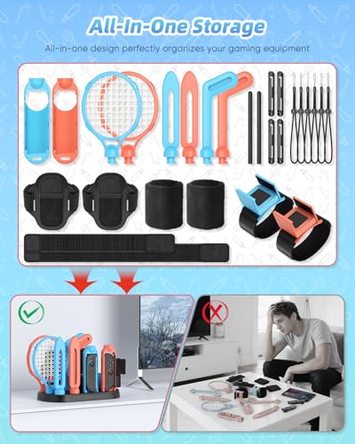 Switch 2 Sports Accessories Bundle with Organizer Station D83338