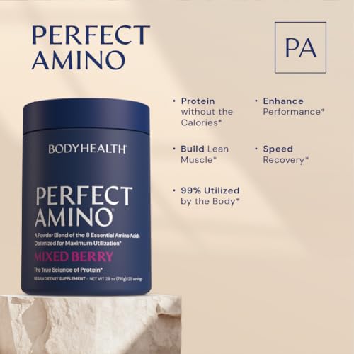 PerfectAmino Powder Mixed Berry 120 Servings 8 Essential Amino Acids Supplement Q56951