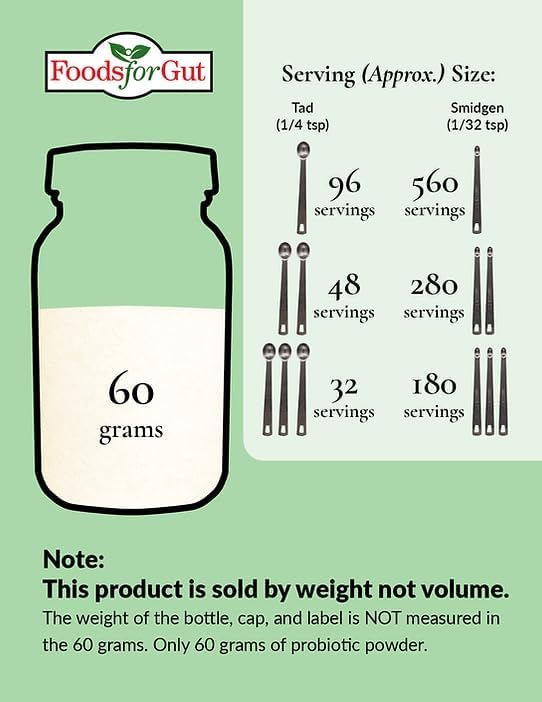 Lactobacillus Salivarius Probiotic Powder 300 Billion cfu's 30 Grams F2909