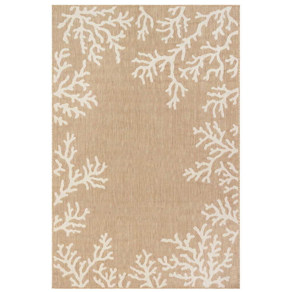 Carmel Coral Border Indoor Outdoor Area Rug