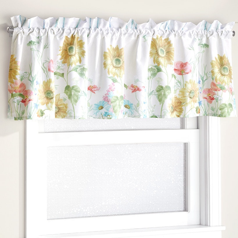 Farm Fresh Flowers Valance, Bath Rug or Shower Hooks Set of 12