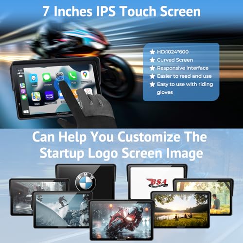 7" Waterproof Smart GPS Navigation System Screen with CarPlay and Android Auto O53513