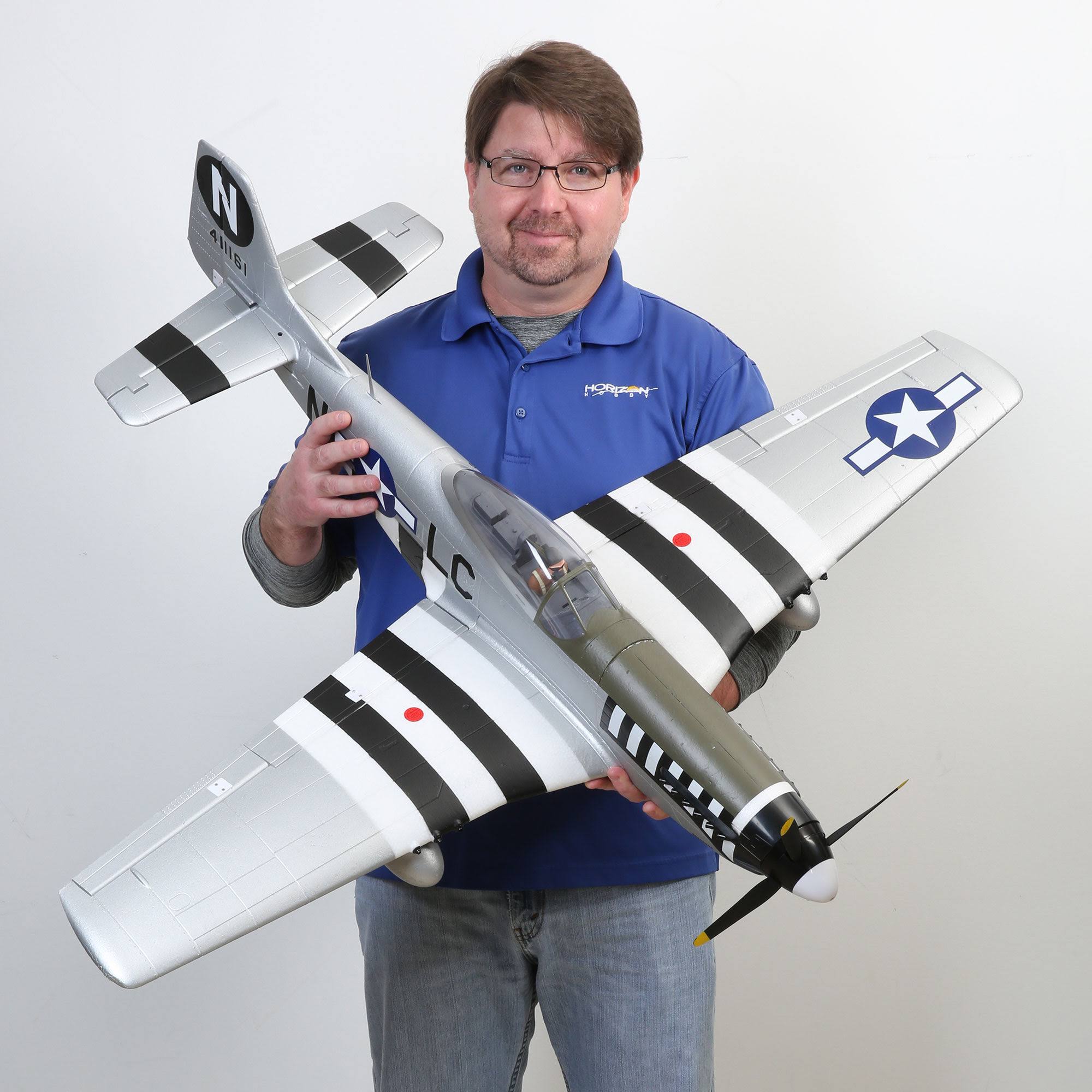 P-51D Mustang 1.2m BNF Basic with AS3X and Safe Select U71367