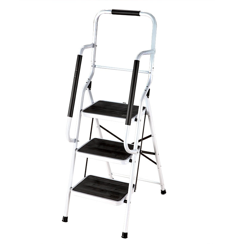 3 or 4 Step Folding Ladder with Handrails