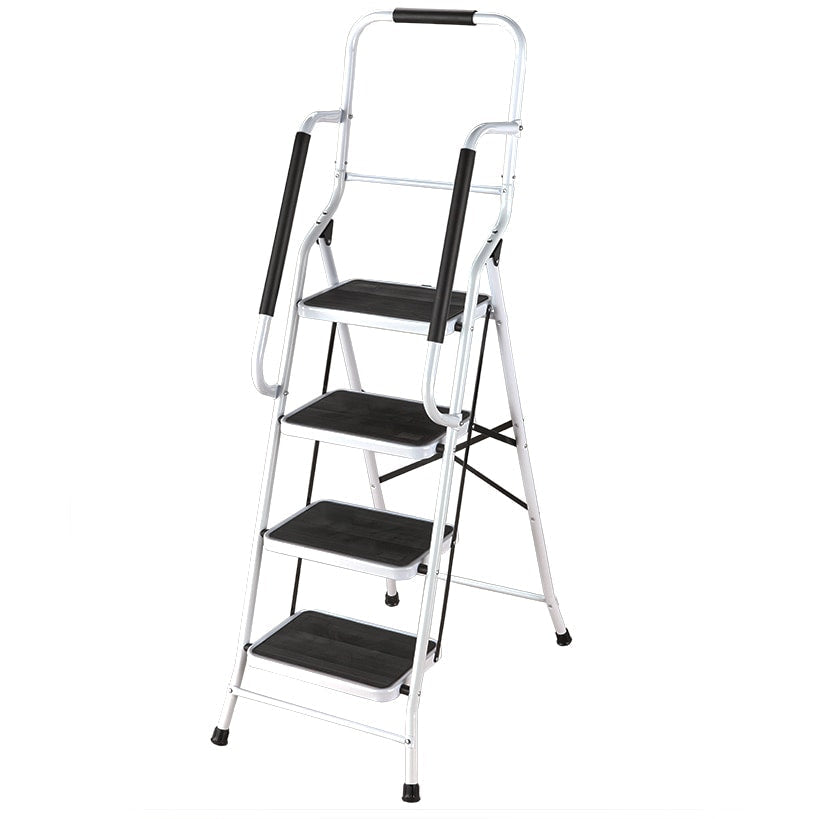 3 or 4 Step Folding Ladder with Handrails