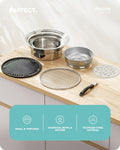 13.7 inch Non-stick Stainless Steel Charcoal Grill O890