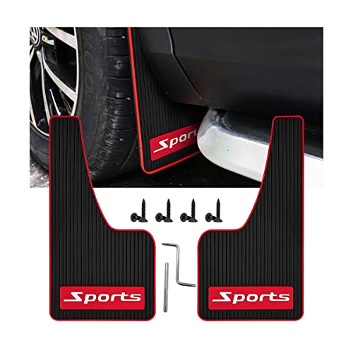 2Pcs PVC Black Mud Flaps Fender Splash Guards with Hardware R2069
