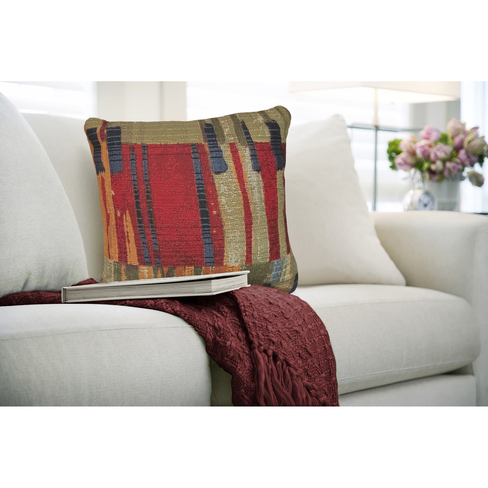 Marina Paintbox Indoor Outdoor Throw Pillow