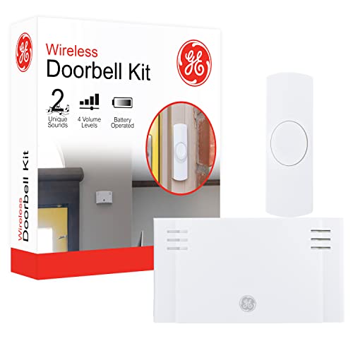 White Wireless Doorbell Kit with 2 Push Buttons and 8 Melodies H113
