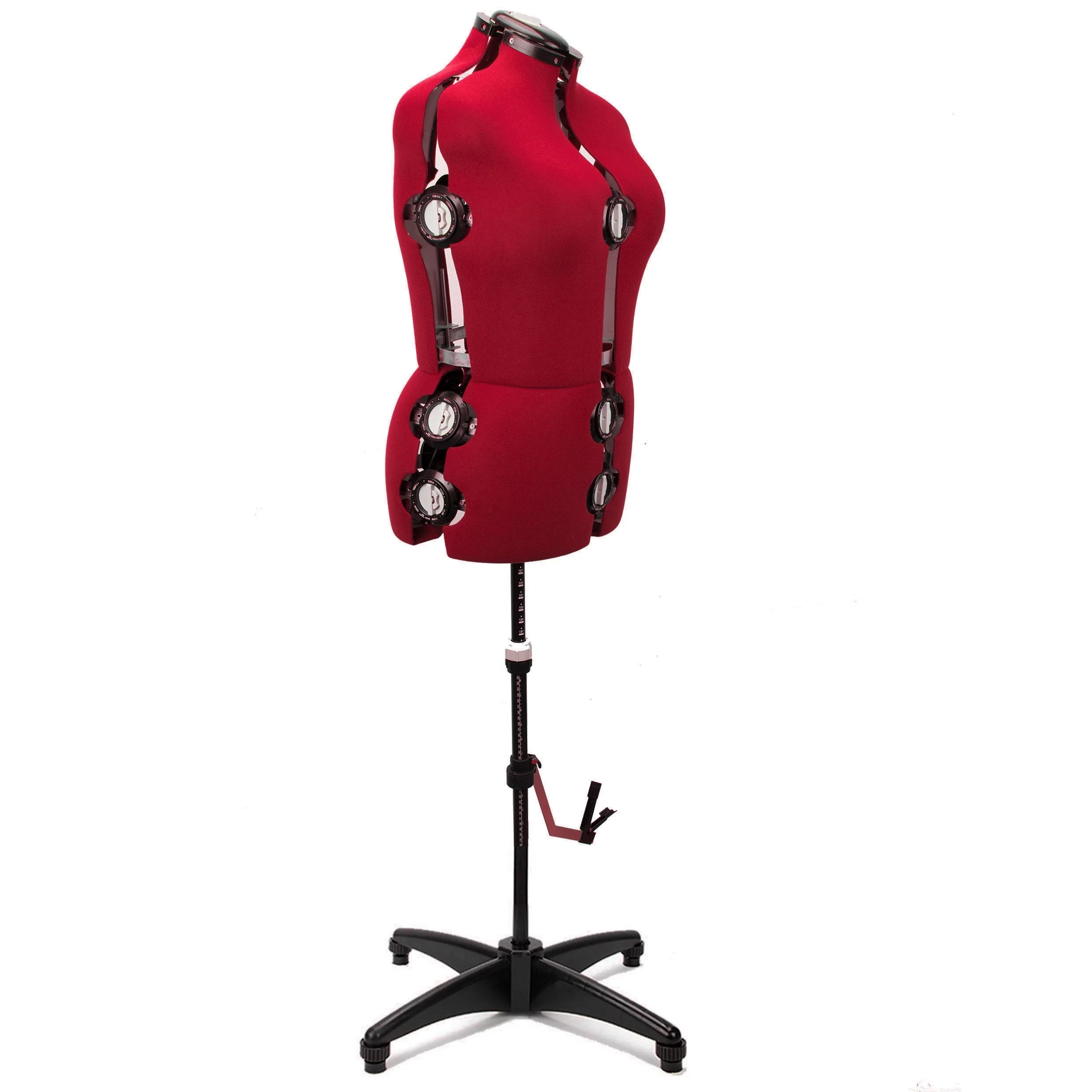 13 Dials Female Fabric Adjustable Mannequin Dress Form Red Large P5916