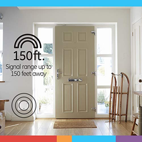 White Wireless Doorbell Kit with 2 Push Buttons and 8 Melodies H113
