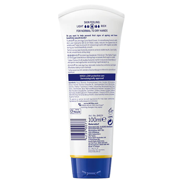 3 In 1 Anti Age Hand Cream 100ml K36260