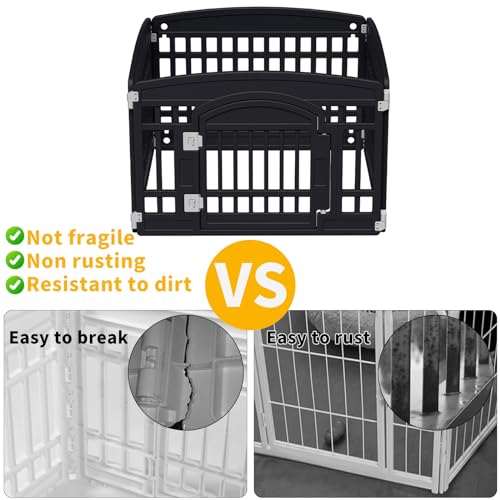 White 6 Panel Plastic Pet Playpen C868187