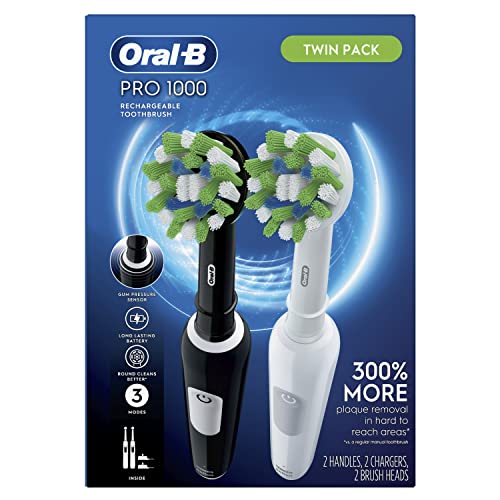 Black and White Electric Toothbrush, 2 Count W923403