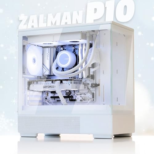 White Micro ATX PC Case with Tempered Glass Panel S1045