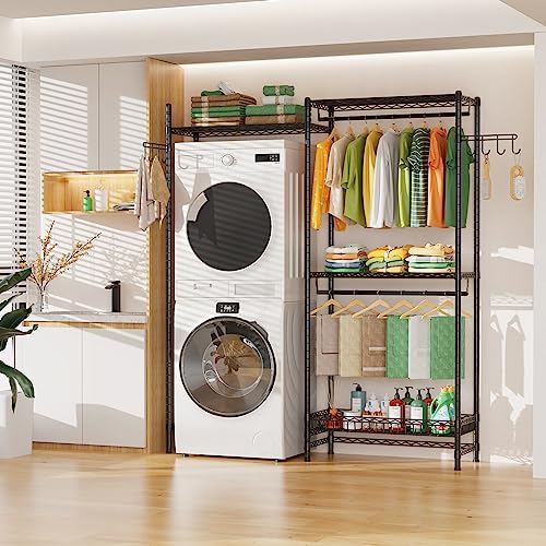 2 Tiers Adjustable Height Clothes Drying Rack J527