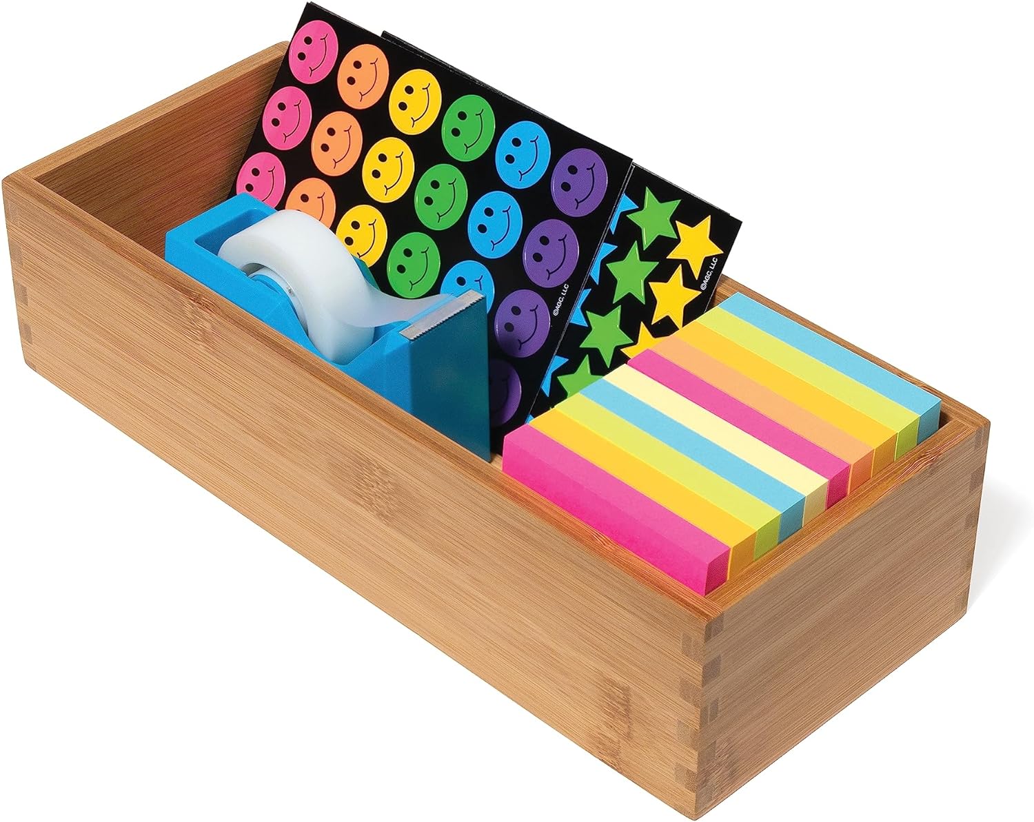 Bamboo Utensil Holder Storage Box, 5" x 12" x 3" D934651
