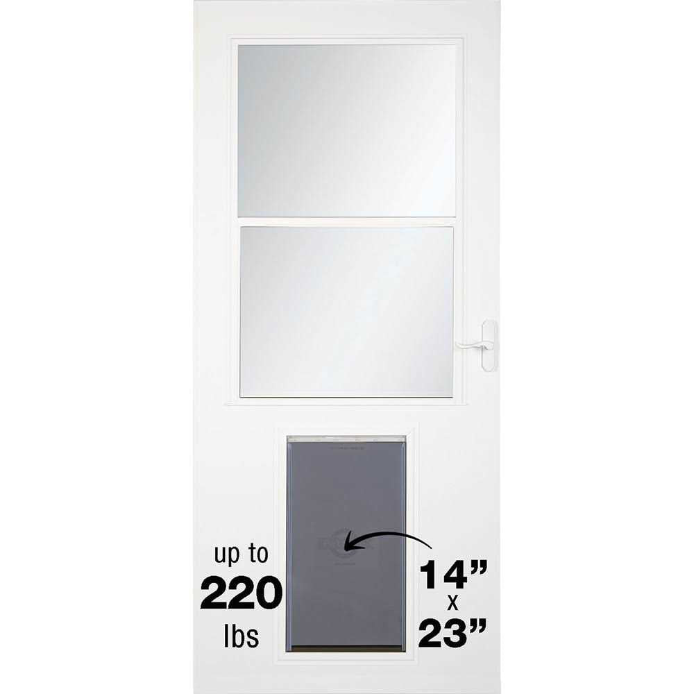 White High-view Wood Core Storm Door Y3758