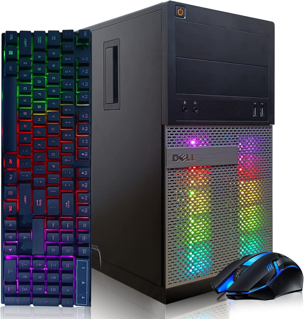RGB Gaming PC Desktop Computer with Intel Quad I7, GeForce GTX 1660 Super 6G, 16GB Memory, 256G SSD + 3TB, WiFi & Bluetooth 5.0, Win 10 Pro S1142