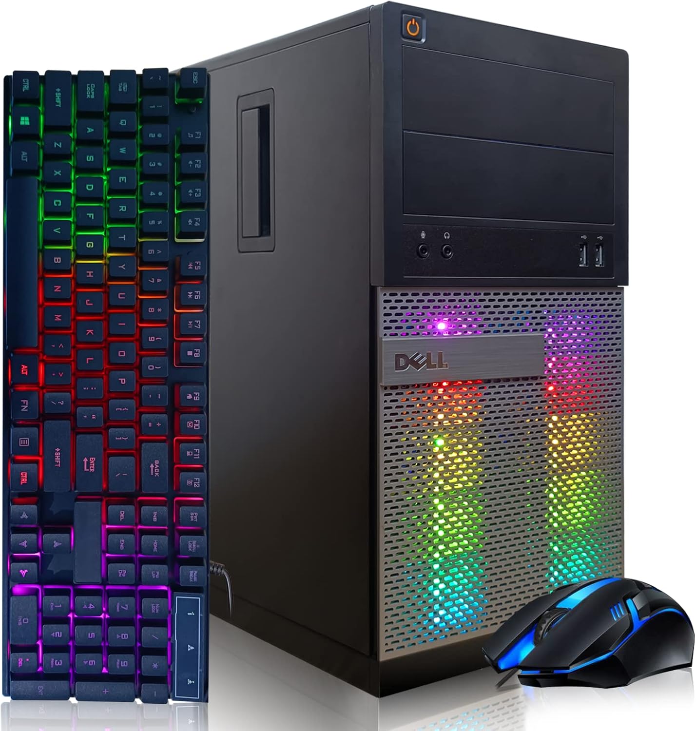 RGB Gaming PC Desktop Computer with Intel Quad I7, GeForce GTX 1660 Super 6G, 16GB Memory, 256G SSD + 3TB, WiFi & Bluetooth 5.0, Win 10 Pro S1142
