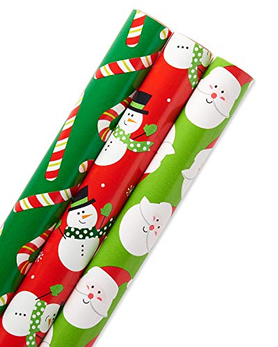 120 sq. ft. 4 Roll Christmas Wrapping Paper Set with 7 Adhesive Bows and 30 Gift Tag Stickers R283454