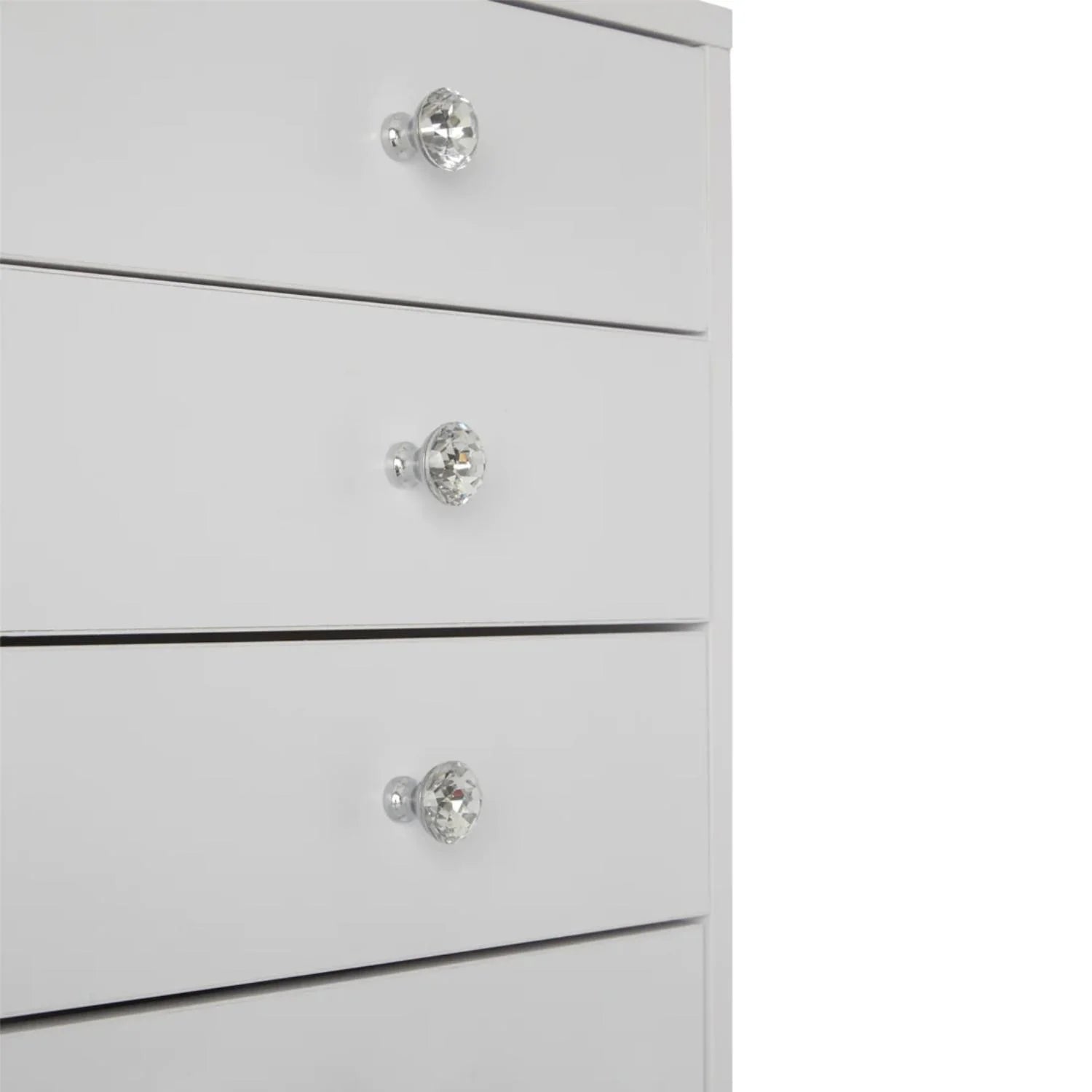 5-Drawer Bright White Makeup Vanity Storage Unit Z47362