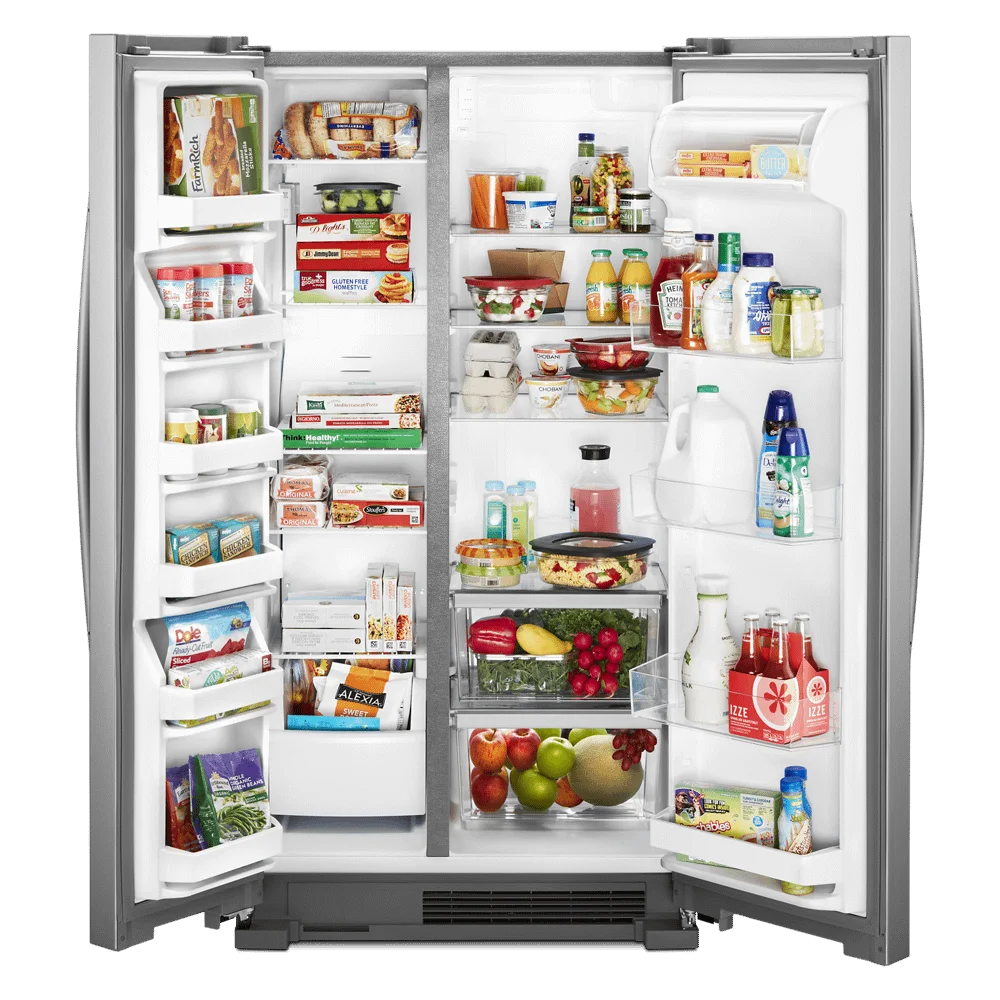 36" Wide 25.1 Cu. Ft. Side By Side Refrigerator Stainless Steel U63549