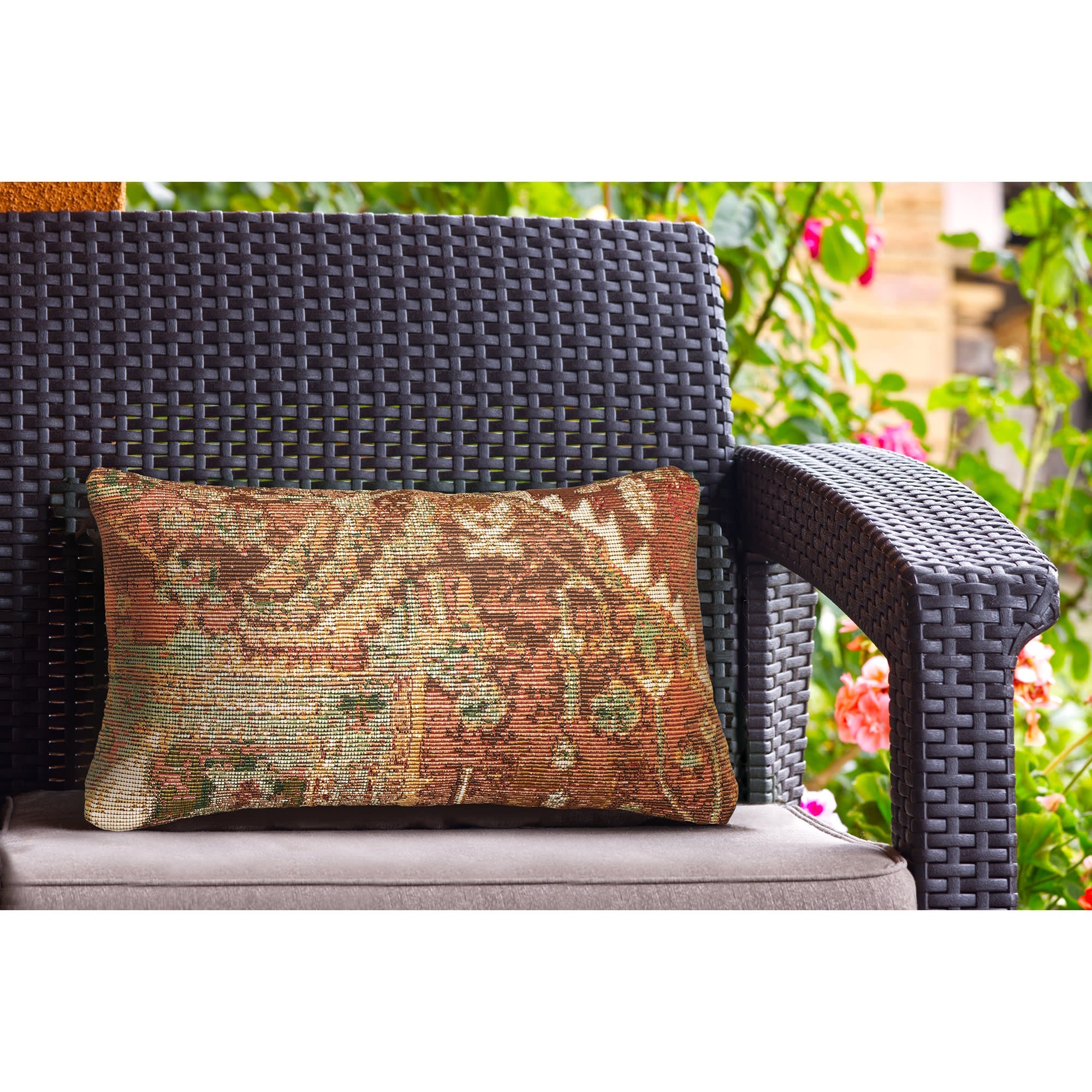 Marina Heriz Indoor Outdoor Throw Pillow
