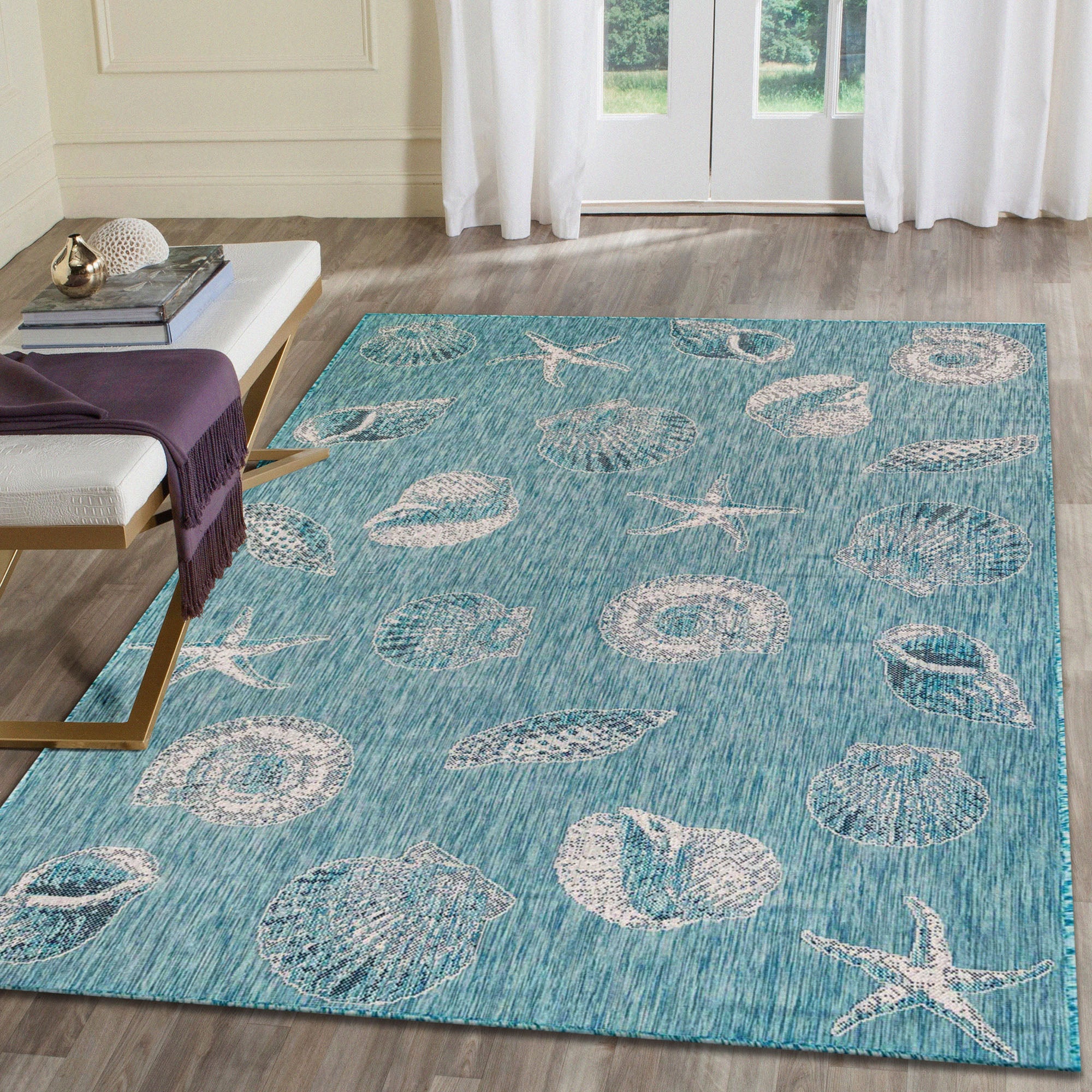 Carmel Shells Indoor Outdoor Area Rug