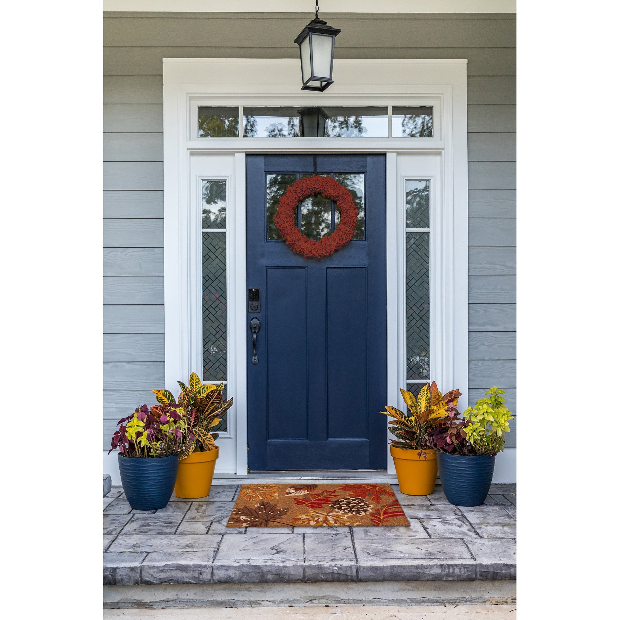 Natura Falling Leaves Coir Doormat with Non-Slip Backing